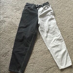 Two-Tone Black and White Women’s Jeans
